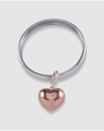 Von Treskow - Triple Bangle With Puffy Heart