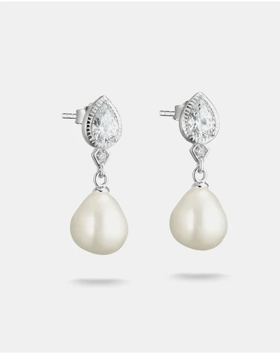 THOMAS SABO - THOMAS SABO Earrings pearl with zirconia in teardrop shape