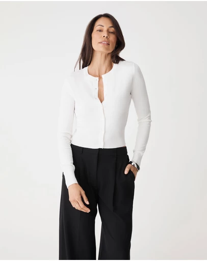 Forcast - Jessie Crew Neck Cardigan