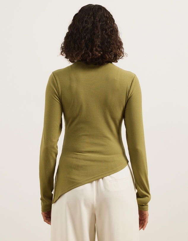 Atmos&Here - Long Sleeve Boat Neck Jersey Top