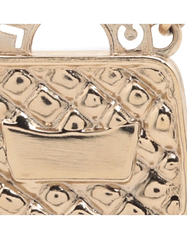 Pre-Loved by Azura Reborn - Pre-Loved CC Gold Plated Faux Pearl and Rhinestones Bag Necklace