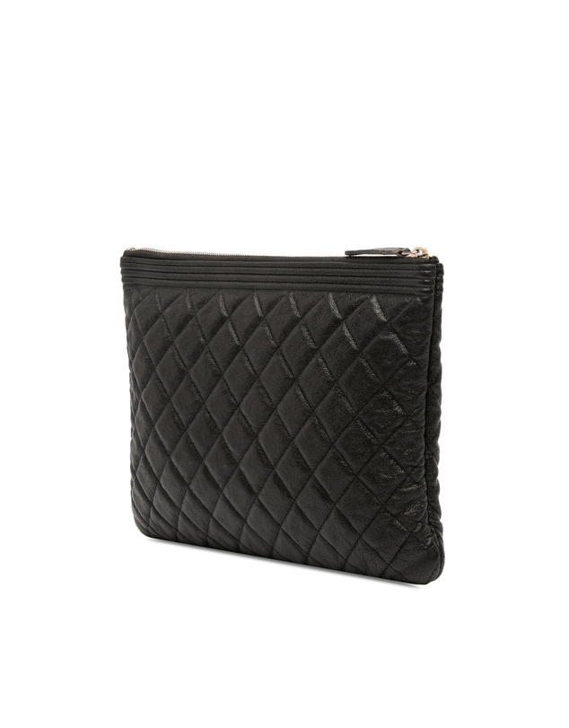 Pre-Loved by Azura Reborn - Pre-Loved Medium Quilted Caviar Boy O Case Clutch