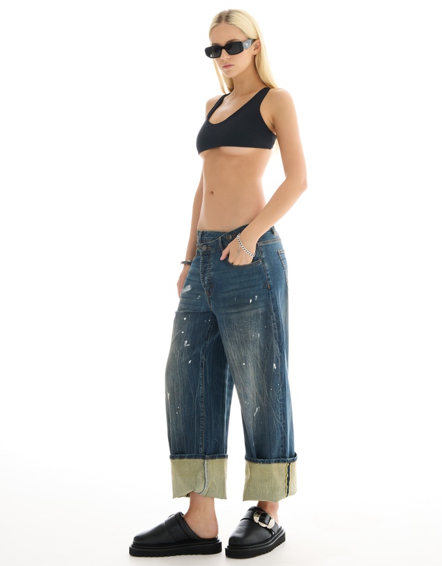 THE TALES - The Tales Selvedge Denim Cross Over Slouch Jeans