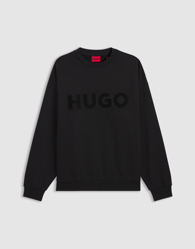 HUGO - Oversized-Fit Sweatshirt in Cotton Terry With Tonal Logo