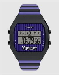 TIMEX - Timex x Wednesday T80 36mm Stainless Steel Expansion Band Watch