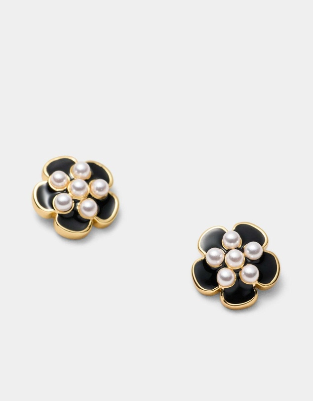 MIMCO - La Fleur Stud Earrings - Black