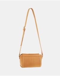 Pierre Cardin - Pierre Cardin Leather Pleated Design Crossbody Bag