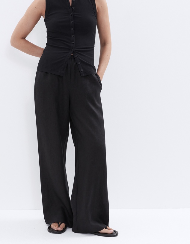 UNISON - Essential Linen Wide Leg Pant