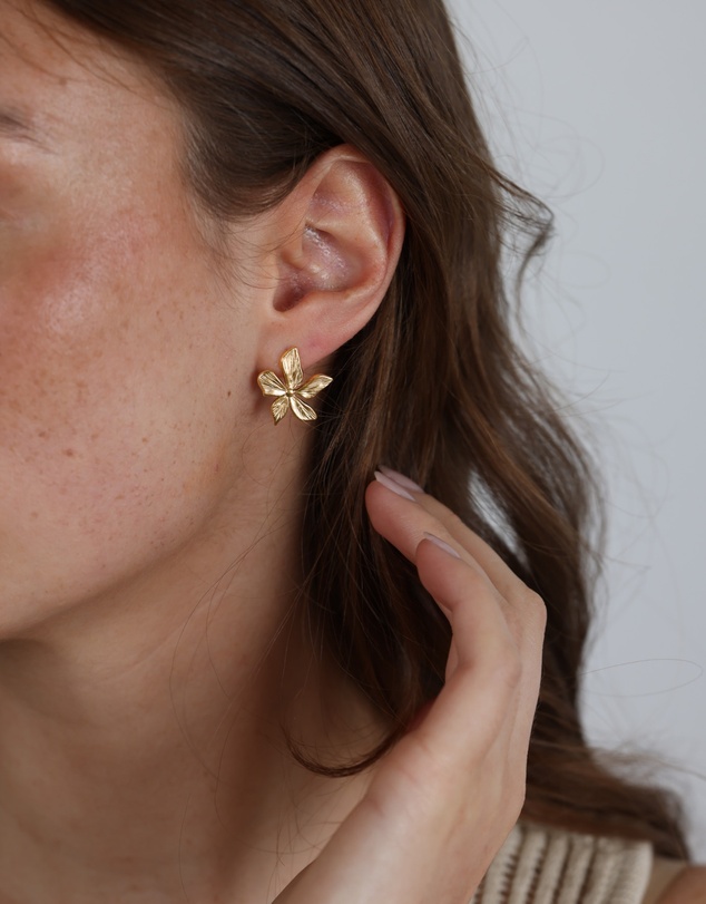 Pastiche - Florence Flower Stud gold plated earrings