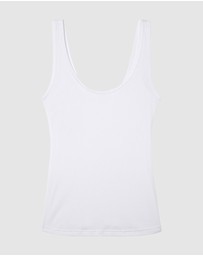 Passionata - Kate Ribbed Cotton & Modal Scoop Neck Tank Top