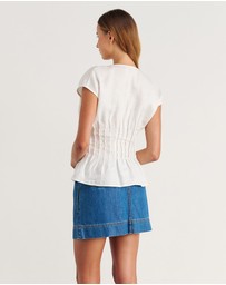 Jag - Delphine Pintuck Linen Blouse