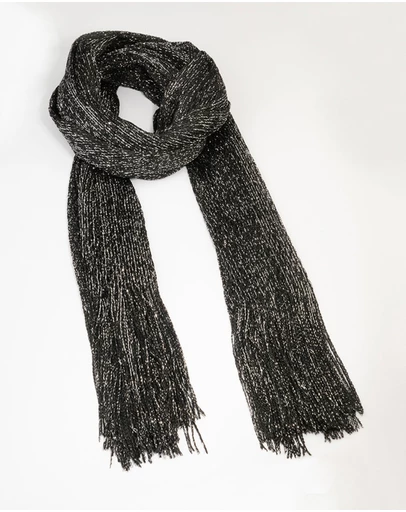 Lovisa - Black Fabric Drape Scarf Necklace