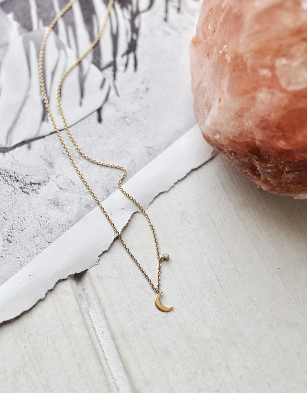 Luna Rae - Solid Gold - Luna Diamond Necklace
