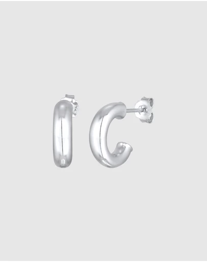 Elli Jewelry - Earrings Stud Classic Hoop 925 Sterling Silver