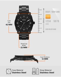 Fossil - Machine Black Analogue Watch