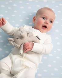 Living Textiles - 2 Pack Organic Cot Fitted Sheet - Elephant Playtime