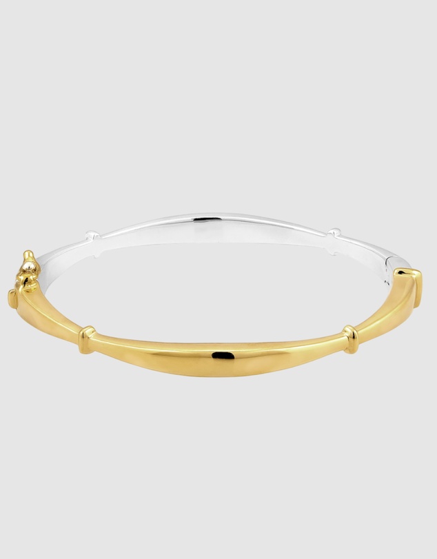 Elli Jewelry - Bracelet Women Elegant Bicolor 925 Sterling Silver Gold Plated