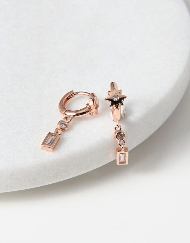 Forcast - Diya Rose Gold Plated 2pc Earring Set