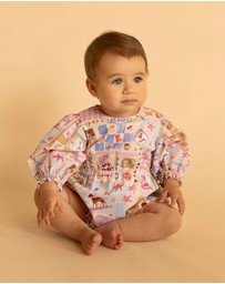 Fox & Finch - Winter Vacay Print LS Romper - Babies
