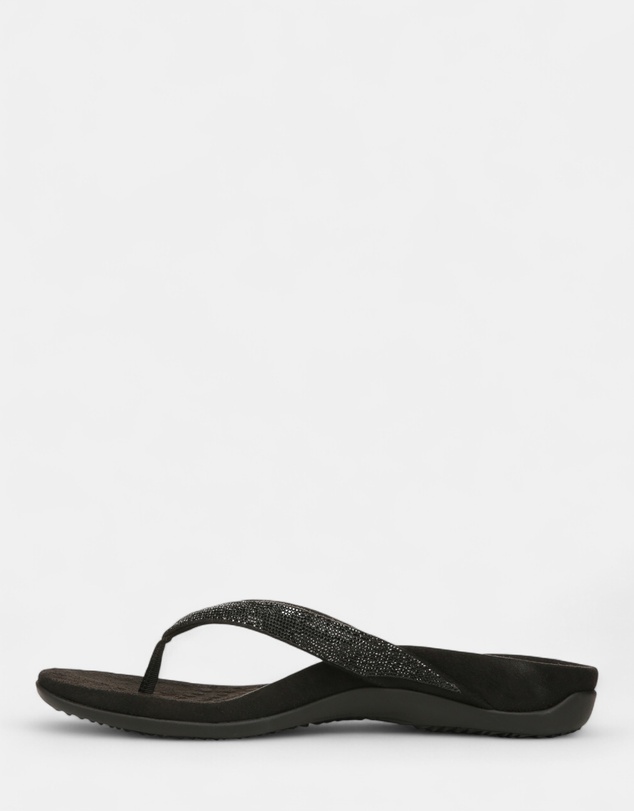 Vionic - Dillon Shine Toe Post Sandal - Black