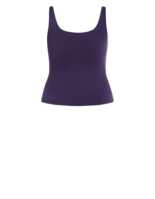 City Chic - Plus size Arami Top - blueberry