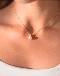 Georgini - GEORGINI OCEANS NOOSA FRESHWATER PEARL NECKLACE GOLD