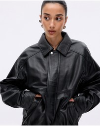 Minima Esenciales - Noah Leather Bomber Jacket