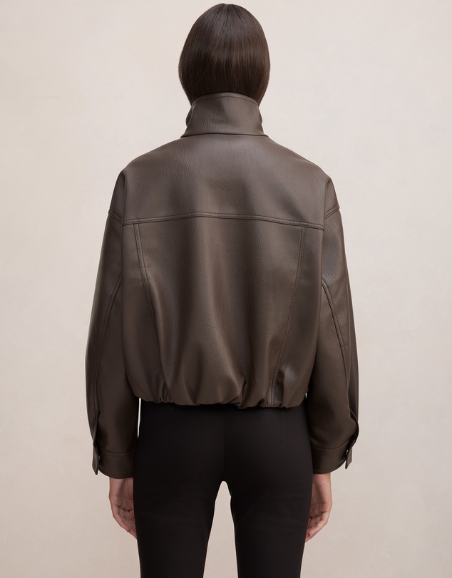 Forever New - Shay Faux Leather Funnel Neck Bomber Jacket