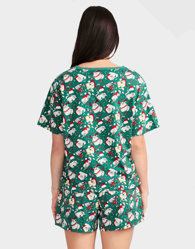 Mitch Dowd - Mitchdowd Women's Christmas Kitties Cotton Pyjama Set