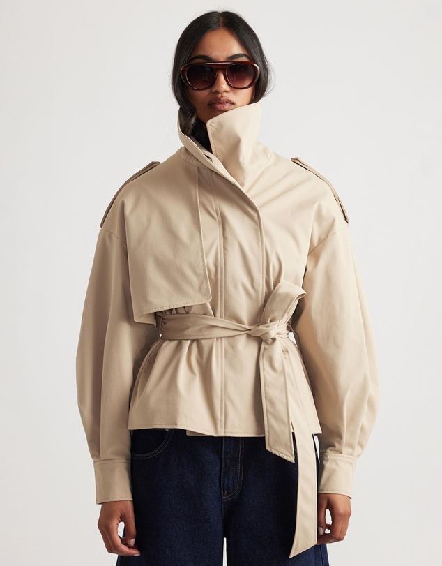 Decjuba - Lila Cropped Trench Coat