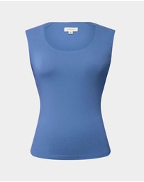 Forcast - Soho Rounded Square Neck Top