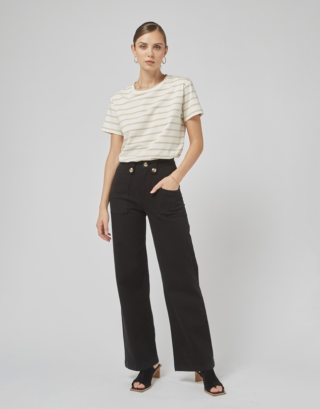 DRICOPER DENIM - Clare Beige Stripe Tee