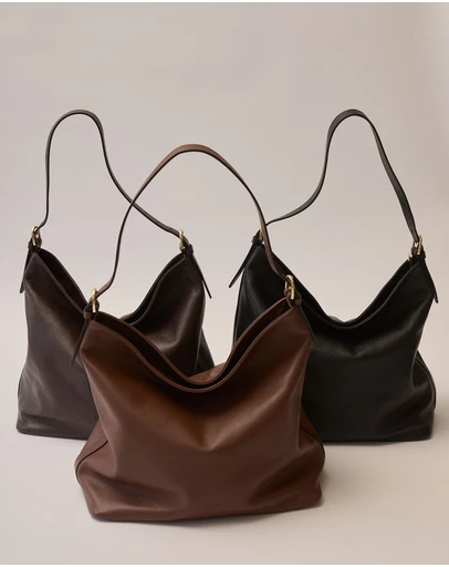 VESTIRSI - Serena Mocha Leather Hobo Bag