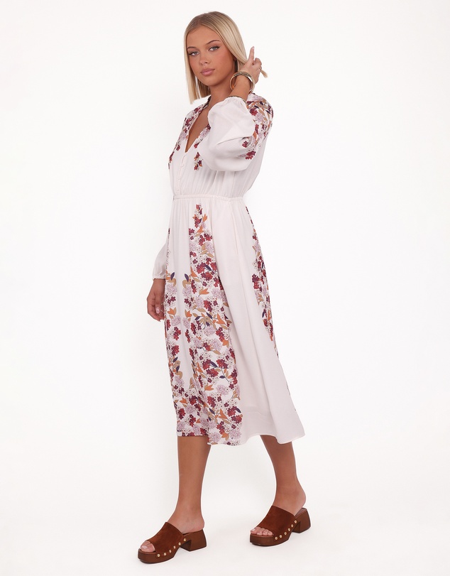 Petal & Pup - Narissa Long Sleeve Midi Dress - Floral