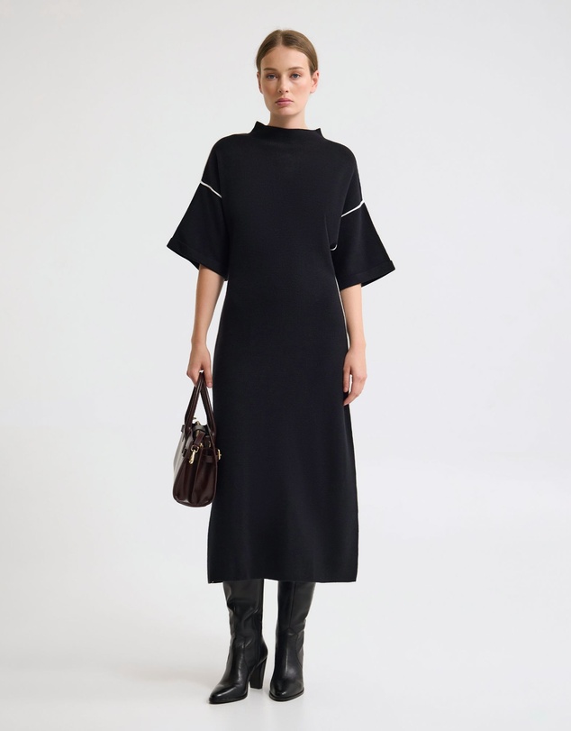 Oxford - Natalya Knit Contrast Piping Dress