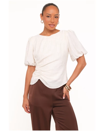 Petal & Pup - Laurel Puff Sleeve Top - Ivory