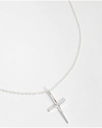 Lovisa - Sterling Silver Diamond Cut Cross Necklace