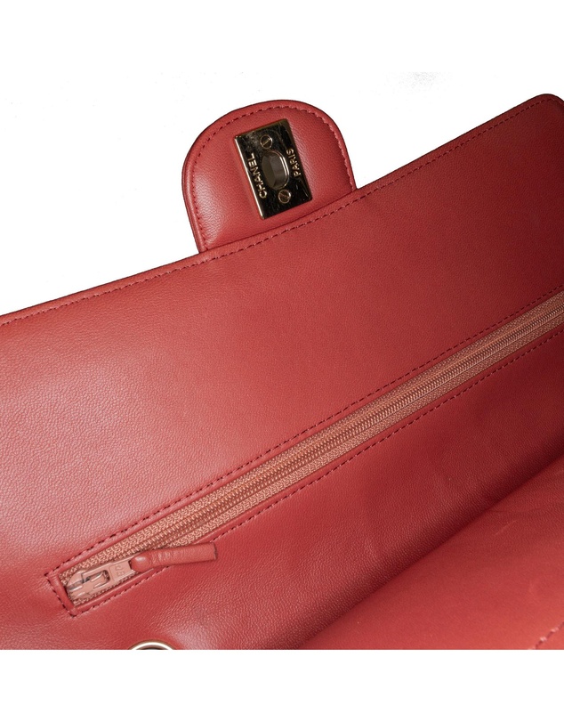 Pre-Loved by Azura Reborn - Pre-Loved Medium Classic Chevron Lambskin Double Flap