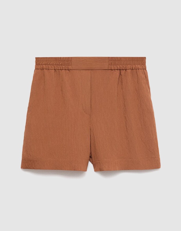 M.N.G - Textured Shorts With Contrasting Trim