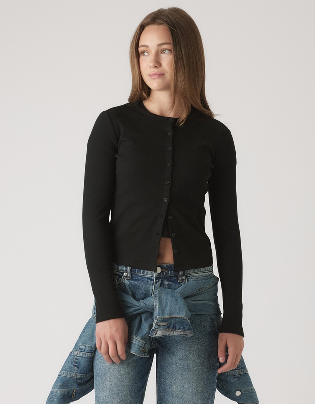 Decjuba Kids - Riley Rib Long Sleeve Tee - Teens