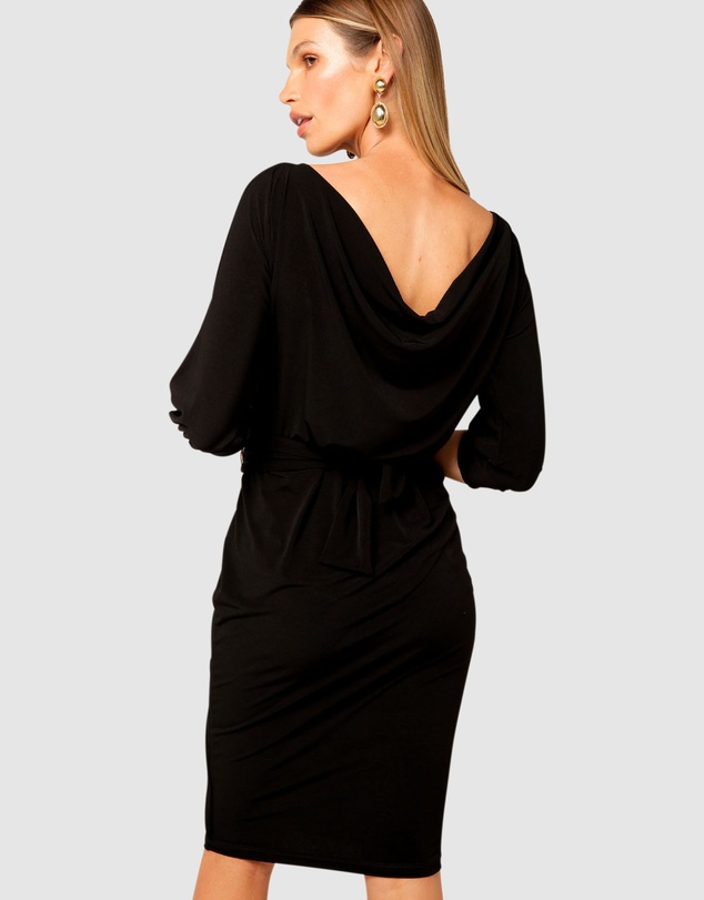 SACHA DRAKE - Cowl Tie Drape Dress