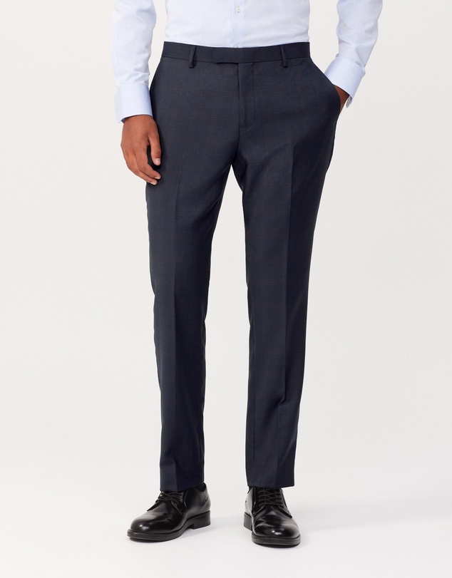 Van Heusen - Glen Check Denim Suit Pant
