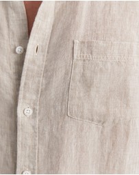 Sportscraft - Short Sleeve Yarn Dyed Linen Shirt
