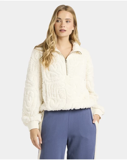 Billabong - Womens Le Love Half Zip Fleece Top