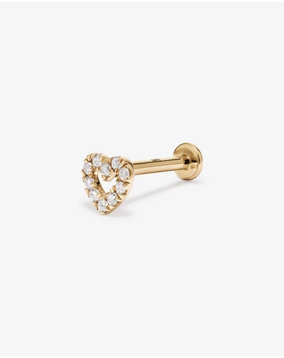 Michael Hill - Heart Helix Single Stud Earring with 0.04 Carat TW of Laboratory-Grown Diamonds in 10kt Gold