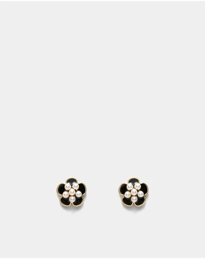 MIMCO - La Fleur Stud Earrings - Black