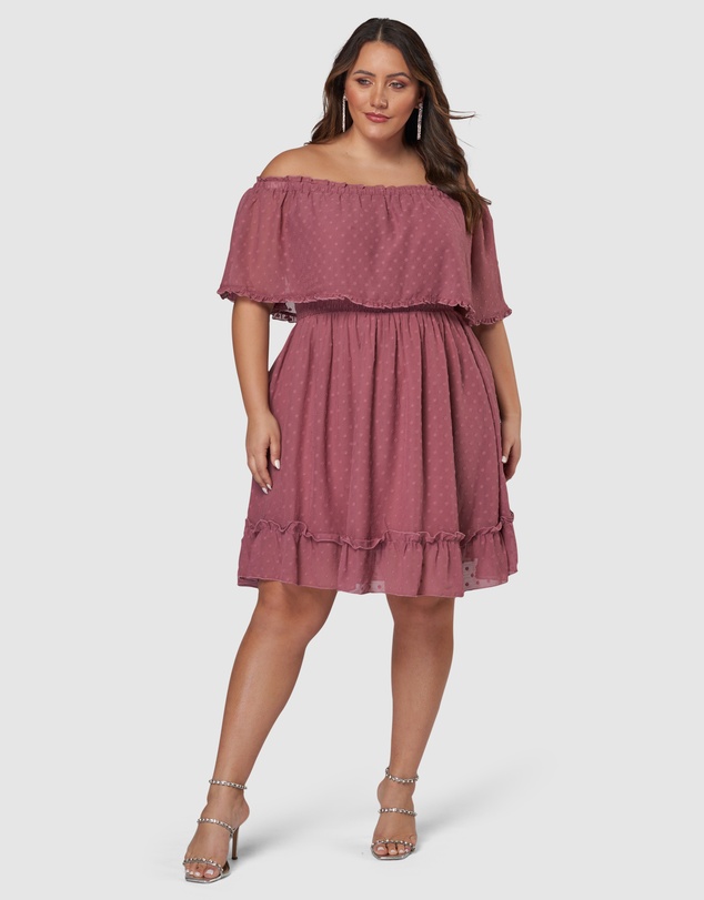Sensual Off Shoulder Midi Dress by Pink Dusk Online | THE ICONIC | Australia