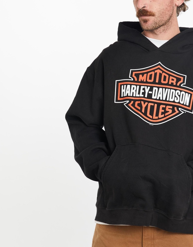Vintage by The Real Deal - Pre Loved - Vintage Harley Davidson Pensacola Florida Hooded Sweatshirt