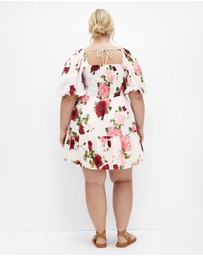 City Chic - Mindy Print Babydoll Mini Dress