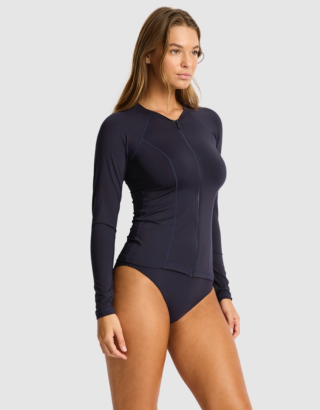Sea Level Australia - Essentials Long Sleeve Rash Vest - Full Zipper